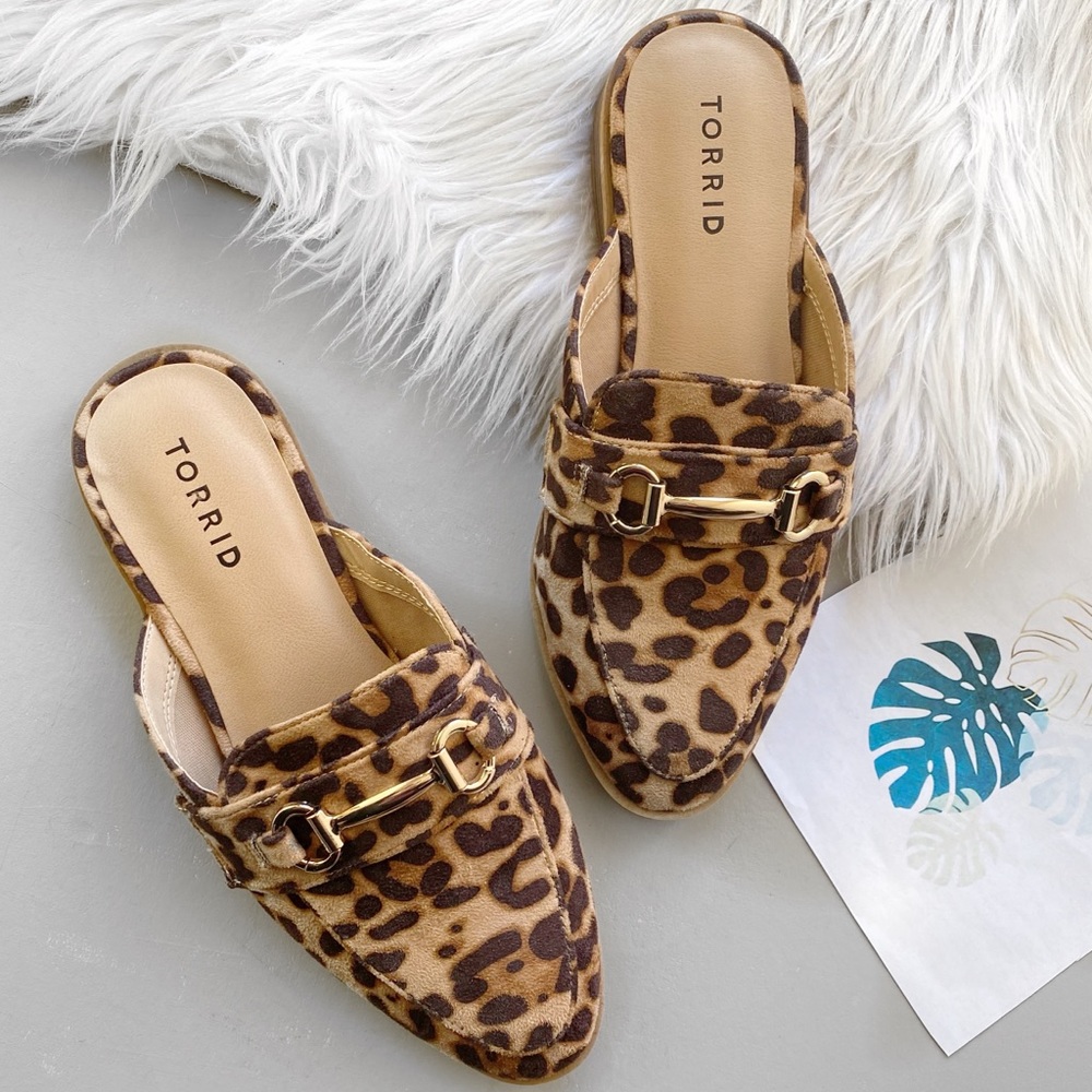 Torrid Brown Leopard Print Slip on shoes sz 7